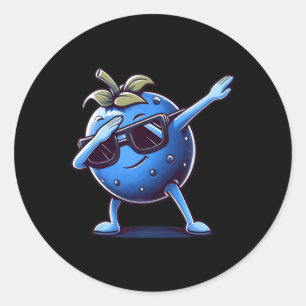 Blueberry Dabbing Boys Girls Kindertanzen Runder Aufkleber