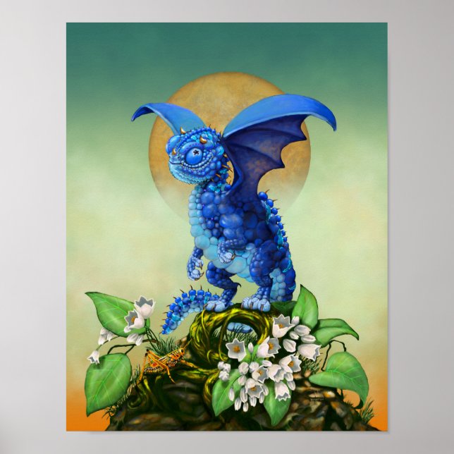 Blueberry Dragon 11x14 (4x6 und höher) Poster (Vorne)