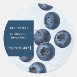 Blueberry Facial Mask Label Runder Aufkleber
