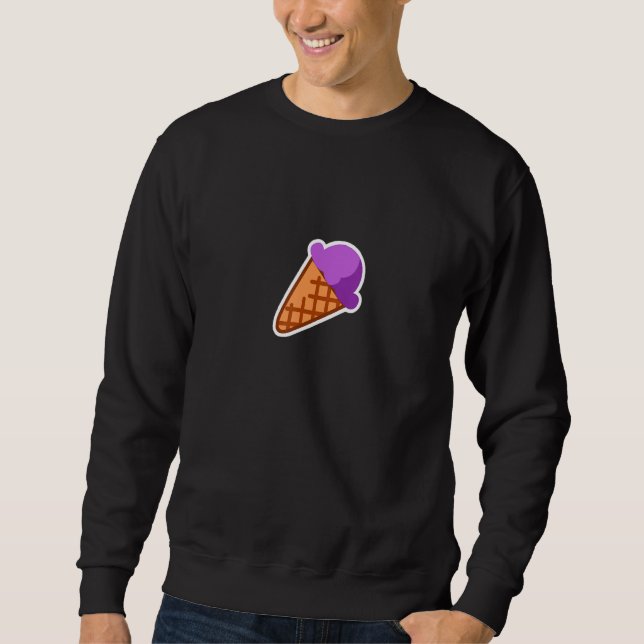 Blueberry Flavor Dessert Ice Cream Sweatshirt (Vorderseite)