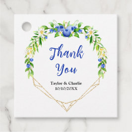 Blueberry Floral Wedding Vielen Dank Geschenkanhänger