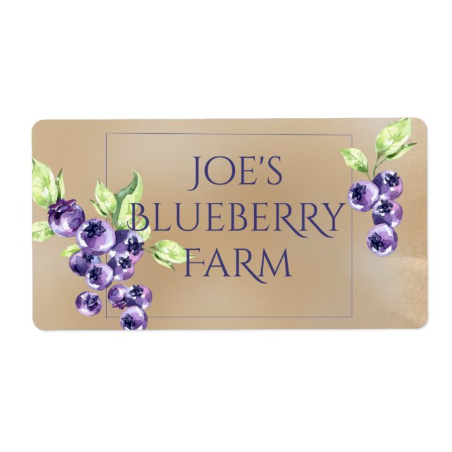 Blueberry Fruit Canning Label (Vorne)