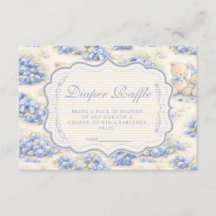 Blueberry Garden Teddy Toile Diapper Raffle