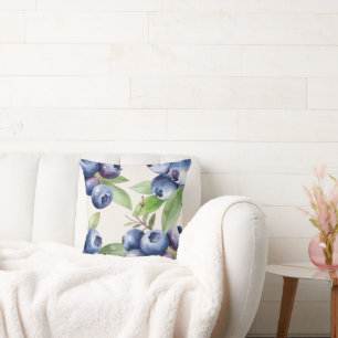 Blueberry Garden Throw Kissen