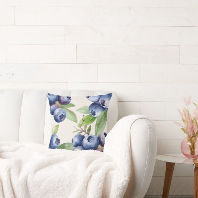 Blueberry Garden Throw Kissen (Liege)