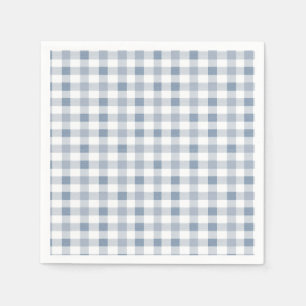 Blueberry Gingham Pattern Baby Dusche Serviette