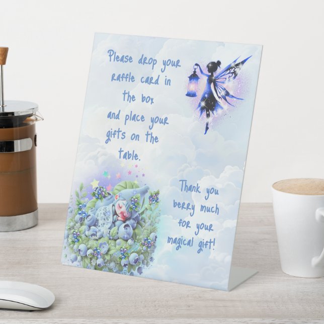 Blueberry Gnome Baby Bash Tisch Sockelschild (In SItu)