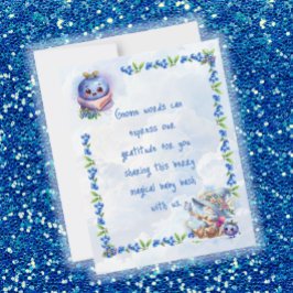 Blueberry Gnome Baby Dusche Vielen Dank Dankeskarte