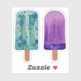 Blueberry Grape Ice Pops Custom Cut Vinyl Stickers Aufkleber