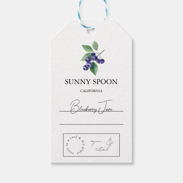 Blueberry Hang Tag Geschenkanhänger (Vorderseite)