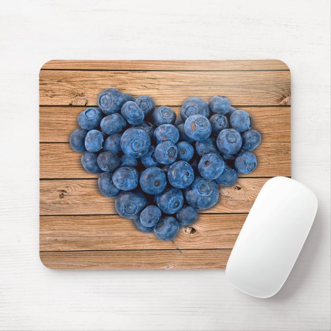 Blueberry Heart Mousepad (Mit Mouse)