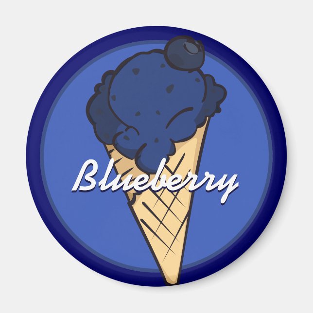 Blueberry Ice Cream Magnet (Vorne)