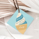 Blueberry Ice Cream Swirl Kindergeburtstag Vielen  Geschenkanhänger<br><div class="desc">Diese niedlichen Gevor-Tags-Tags sind so konzipiert,  dass sie den Einladungen unserer Kinder zum Geburtstag von Soft-Serve-Eis entsprechen. Sie sind mit einem blauen und Vanille-weichen Servierschlauch ausgestattet,  der mit den Worten "Danke,  dass du mit mir gefeiert hast" und einer Signatur in niedlichem Retro-Vintagen Stil versehen ist.</div>