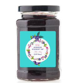 Blueberry Jam DIY Canning Food Label Kinderetiketten
