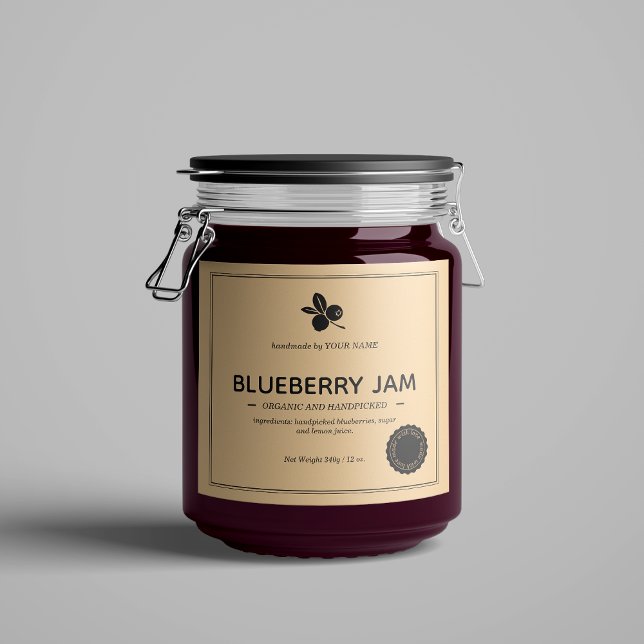 Blueberry Jam Jar Label Packaging Design (Von Creator hochgeladen)