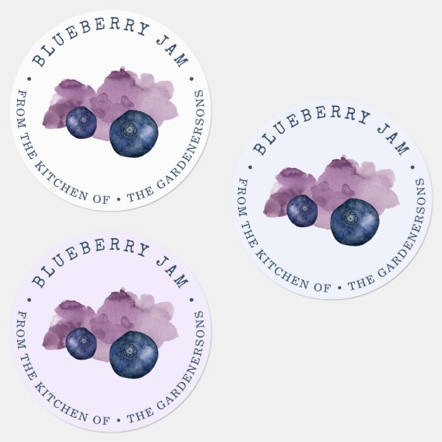 Blueberry Jam Labels Etiketten (Gruppe)