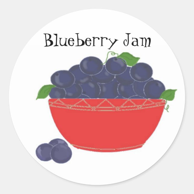 Blueberry Jam Runder Aufkleber (Vorderseite)