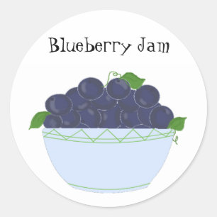 Blueberry Jam Runder Aufkleber