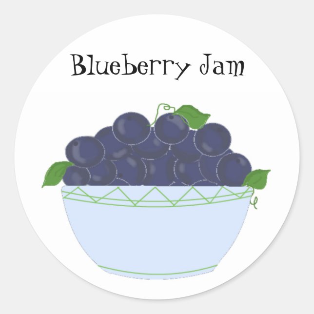 Blueberry Jam Runder Aufkleber (Vorderseite)