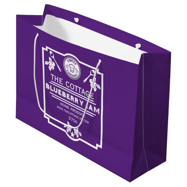 Blueberry Jam Seller Große Geschenktüte (Vorderseite Schrägansicht)