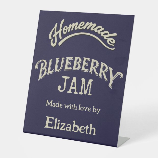 Blueberry Jam Sockelschild (Vorderseite)