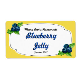 Blueberry Jelly Canning Labels