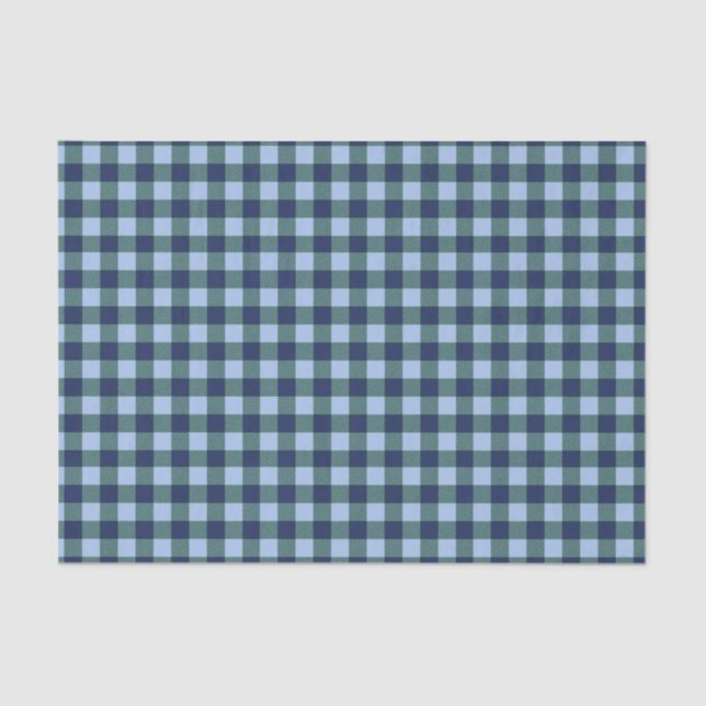 Blueberry Kariert Tissue Paper Seidenpapier (Vorderseite)