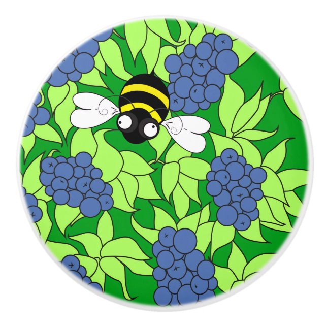 Blueberry Keramik Knob Keramikknauf (Vorderseite)