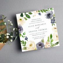 Blueberry Lane Square Einladung zur Hochzeit