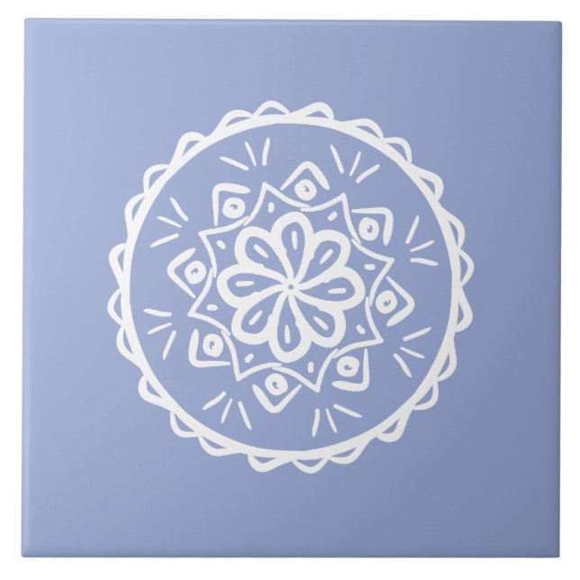 Blueberry Mandala Fliese (Vorderseite)
