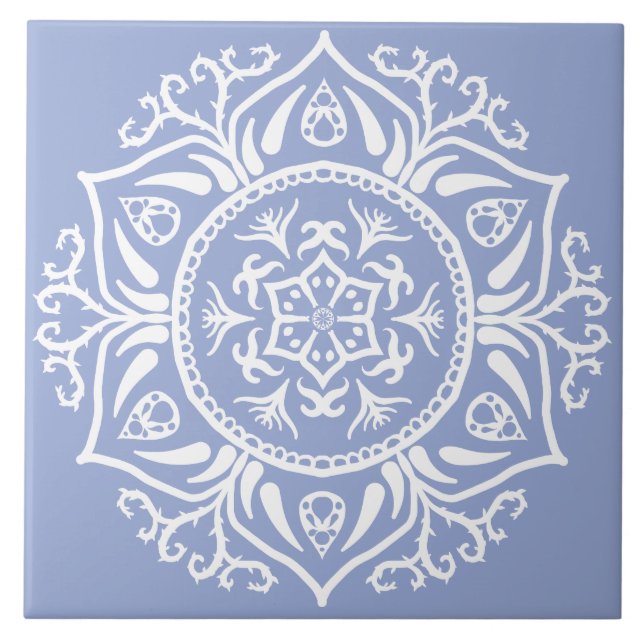 Blueberry Mandala Fliese (Vorderseite)