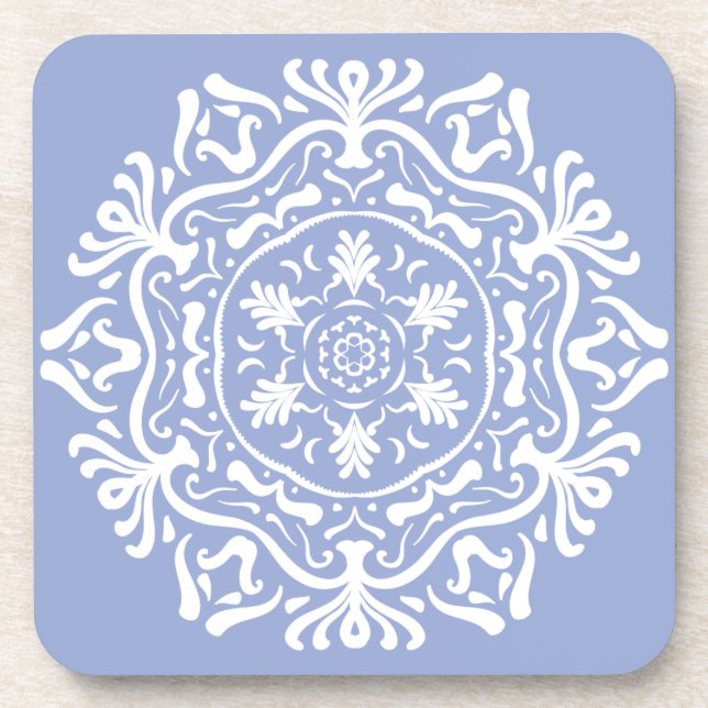 Blueberry Mandala Getränkeuntersetzer (Vorderseite)