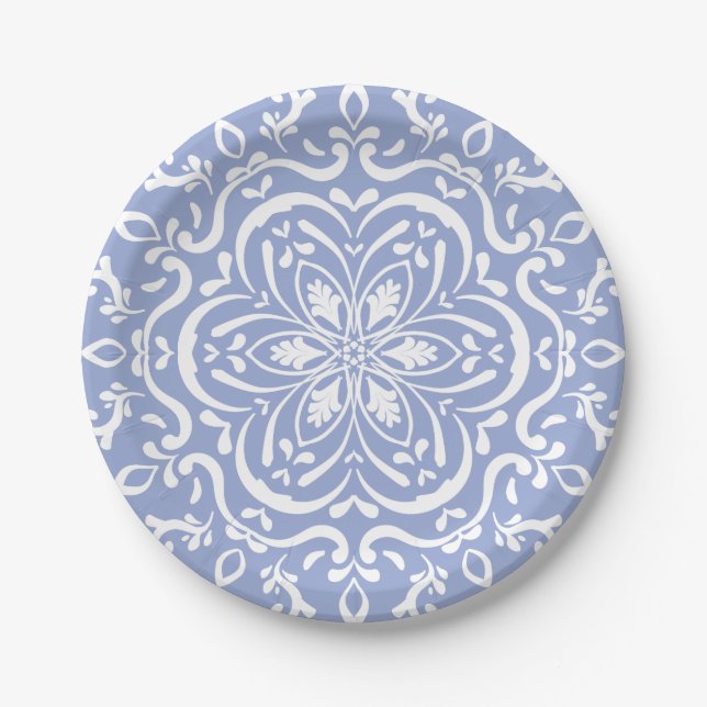 Blueberry Mandala Pappteller (Vorderseite)