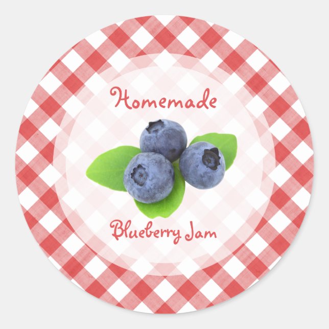 Blueberry-Marmelade Runder Aufkleber (Vorderseite)