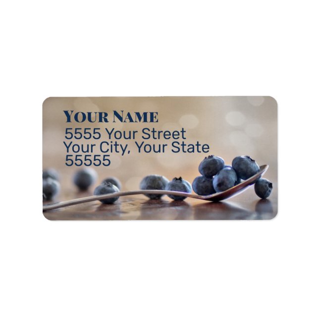 Blueberry Mornings Address Labels Adressaufkleber (Vorne)