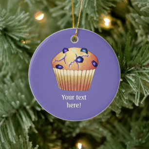 Blueberry Muffin in Liner - Kuchen mit Ihrem Sloga Keramik Ornament
