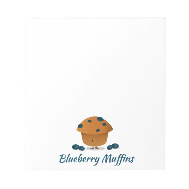 Blueberry Muffin | Notepad Notizblock (Vorderseite)