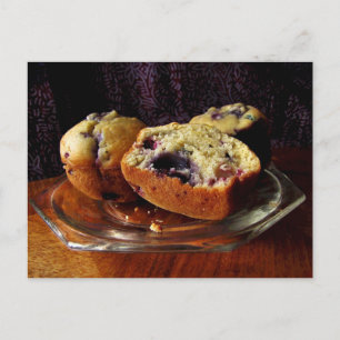 Blueberry Muffins Postkarte