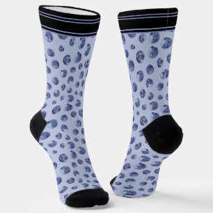 Blueberry Muster Personalisiert Name Blau Socken