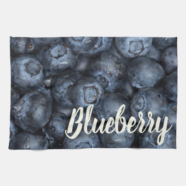 Blueberry Nah Up Detail für Veganer Geschirrtuch (Horizontal)