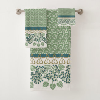 Blueberry Nouveau Art Deco Badetuch Set