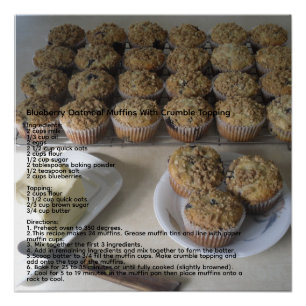 Blueberry Oatfood Muffins Poster