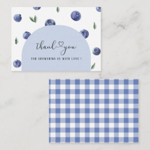 Blueberry One Birthday Boy Danke, Baby Dusche Mitteilungskarte