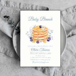 Blueberry Pancake Baby Brunch Babydusche Einladung
