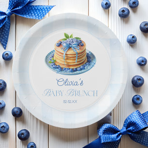 Blueberry Pancake Baby Brunch Babydusche Pappteller
