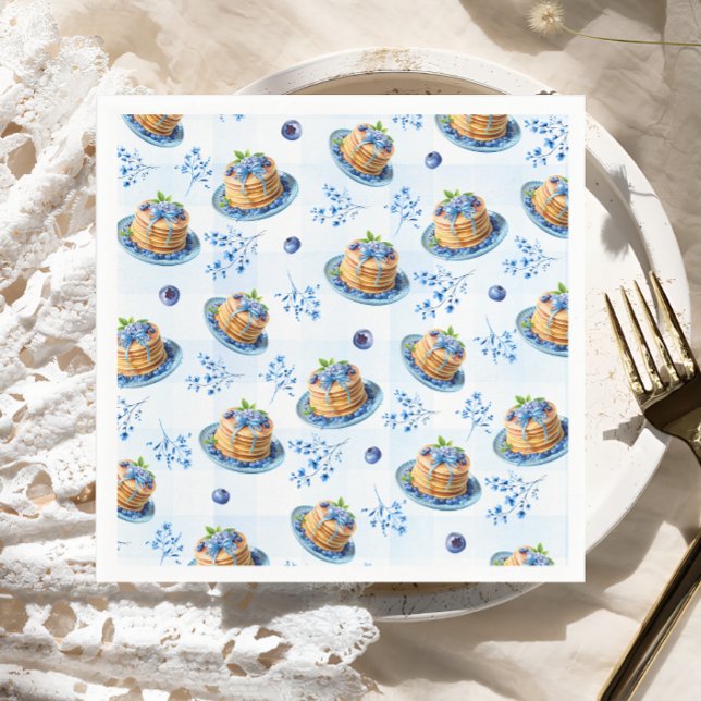 Blueberry Pancake Baby Brunch Babydusche Serviette (Von Creator hochgeladen)