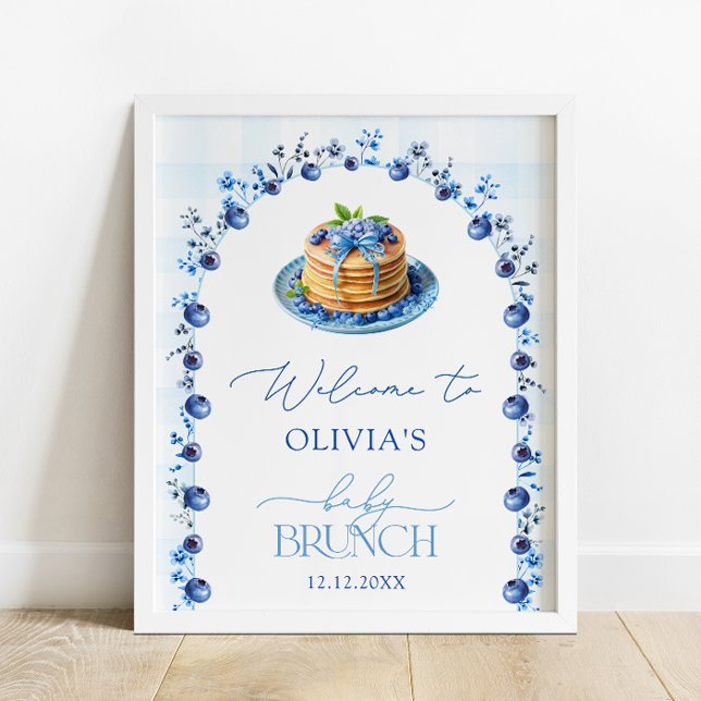 Blueberry Pancake Baby Brunch Babydusche Willkomme Poster (Von Creator hochgeladen)