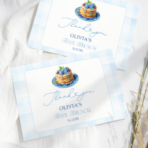 Blueberry Pancake Baby Brunch Dusche Vielen Dank Karte