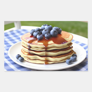 Blueberry Pancakes Rechteckiger Aufkleber