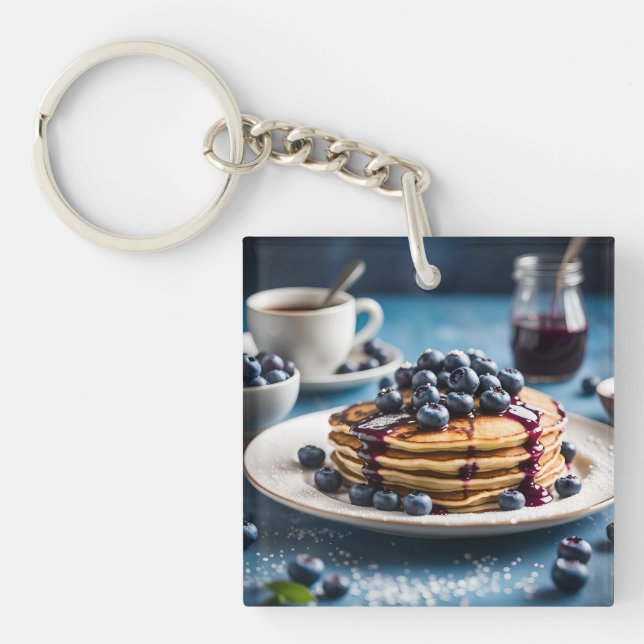 Blueberry Pancakes Schlüsselanhänger (Vorderseite)